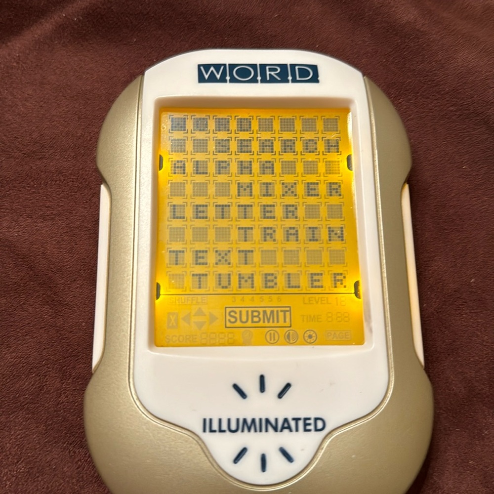 Word illuminated  handheld game